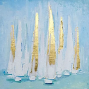 Abstraktne gold foil akrüülmaal - Vein & Pintsel