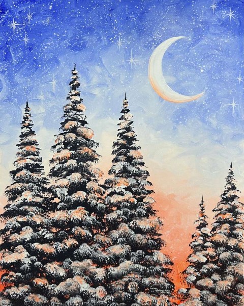 Juhendatud maalimine - Detsember - Vein & Pintsel