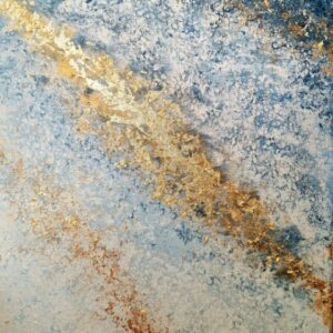 Abstraktne gold foil akrüülmaal - Vein & Pintsel